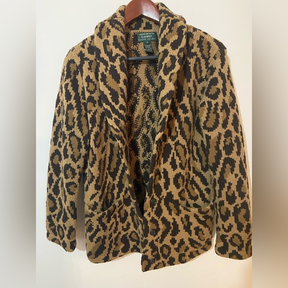 Ralph lauren animal print sweater small - Picture 1 of 1